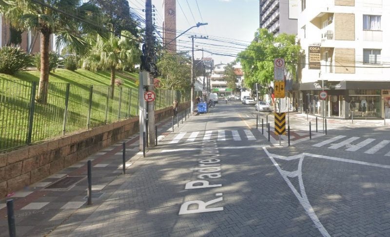 A fight in the center of Blumenau ends with a woman being stabbed – Photo: Google Street View/ND Reproduction