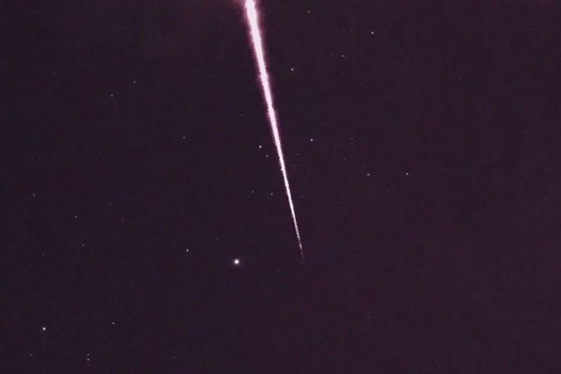 Meteor cut through the sky