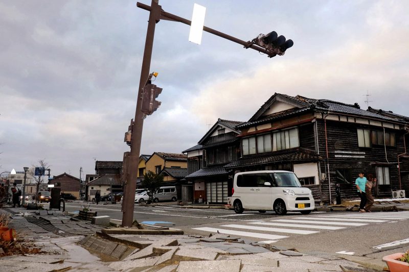 Cidade do Japão destruída após terremoto