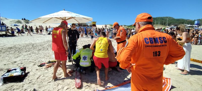 Bombeiros ainda auxiliaram em atendimento a um afogamento &#8211; Foto: Corpo de Bombeiros/Reprodução/ND