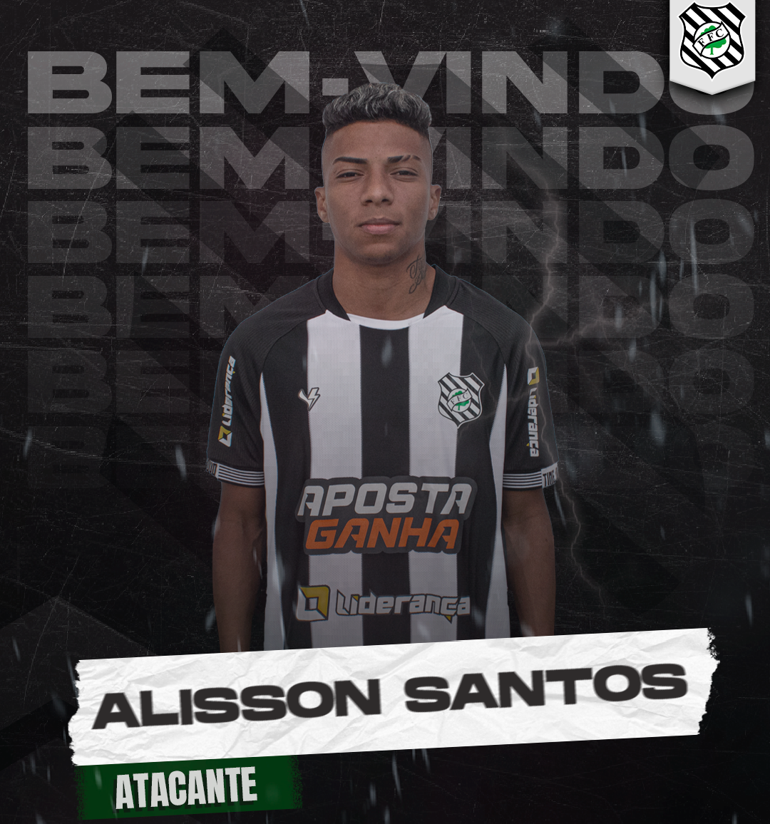 Na imagem aparece o atacante Alisson que integra o time do Figueirense