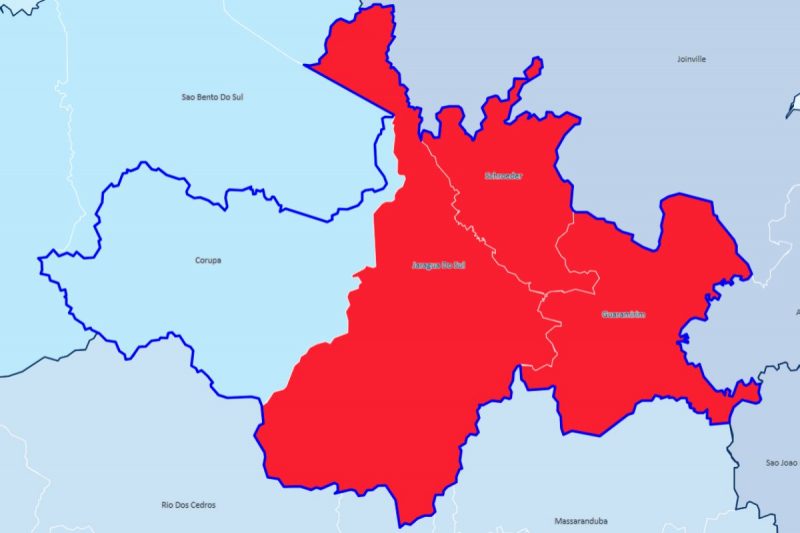 Cidade de Corup&aacute; j&aacute; teve abastecimento restabelecido – Foto: Celesc/Reprodu&ccedil;&atilde;o/ND