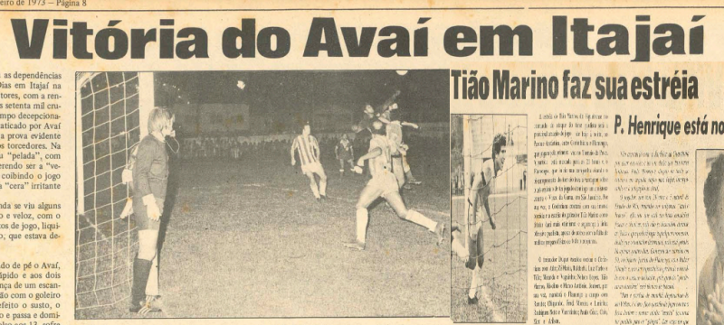 Ava&iacute; venceu o Argentino Juniors. No Figueirense a estreia do Ti&atilde;o Marino em S&atilde;o Paulo – Foto: Acervo Biblioteca P&uacute;blica SC – Hemeroteca Digital/Jornal O Estado