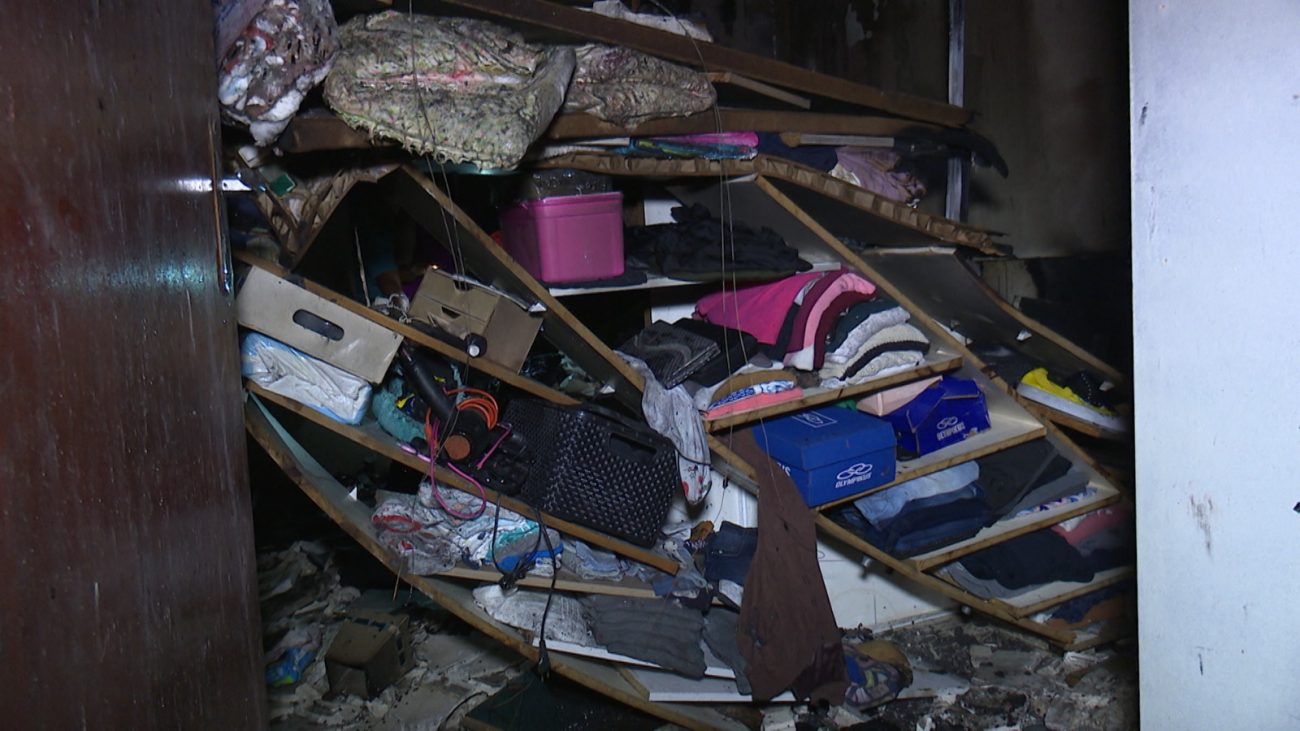 Fogo deixou casa destruída em Joinville - Ricardo Alves/NDTV