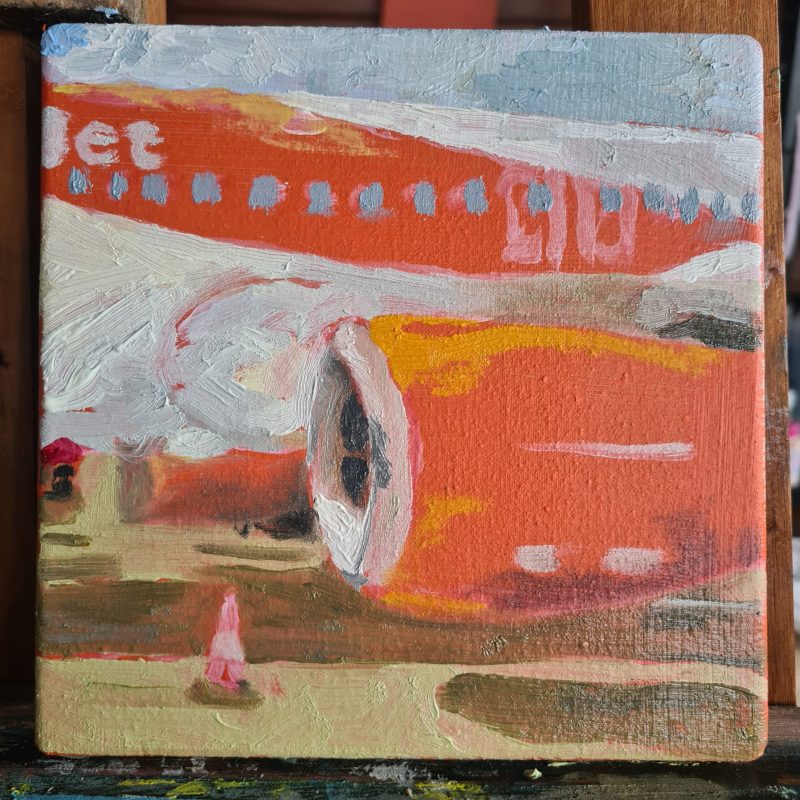 Obra “Chegada trabalho” do artista PH Cavallari. – Foto: `PH Cavallari/Divulga&ccedil;&atilde;o