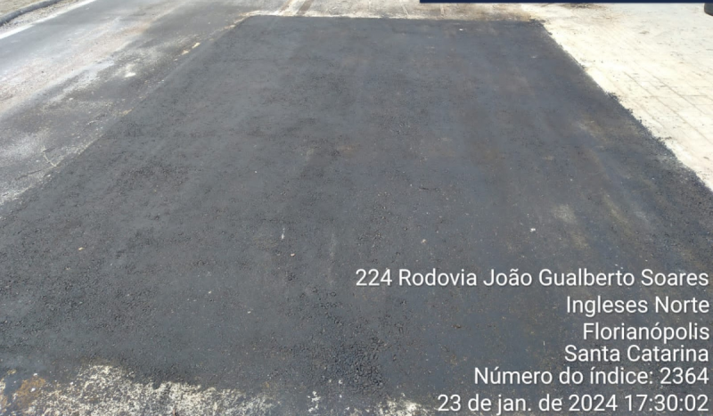 Cratera fechada após acidente na pista em SC