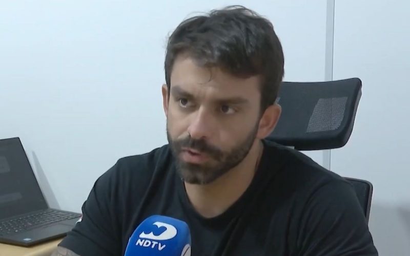 Delegado Eduardo Ferraz, da DIC de Itajaí, em reportagem do Balanço Geral Itajaí