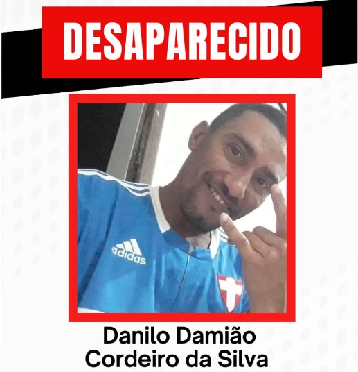 Danilo Dami&atilde;o Cordeiro da Silva est&aacute; desaparecido – Foto: Divulga&ccedil;&atilde;o/ND
