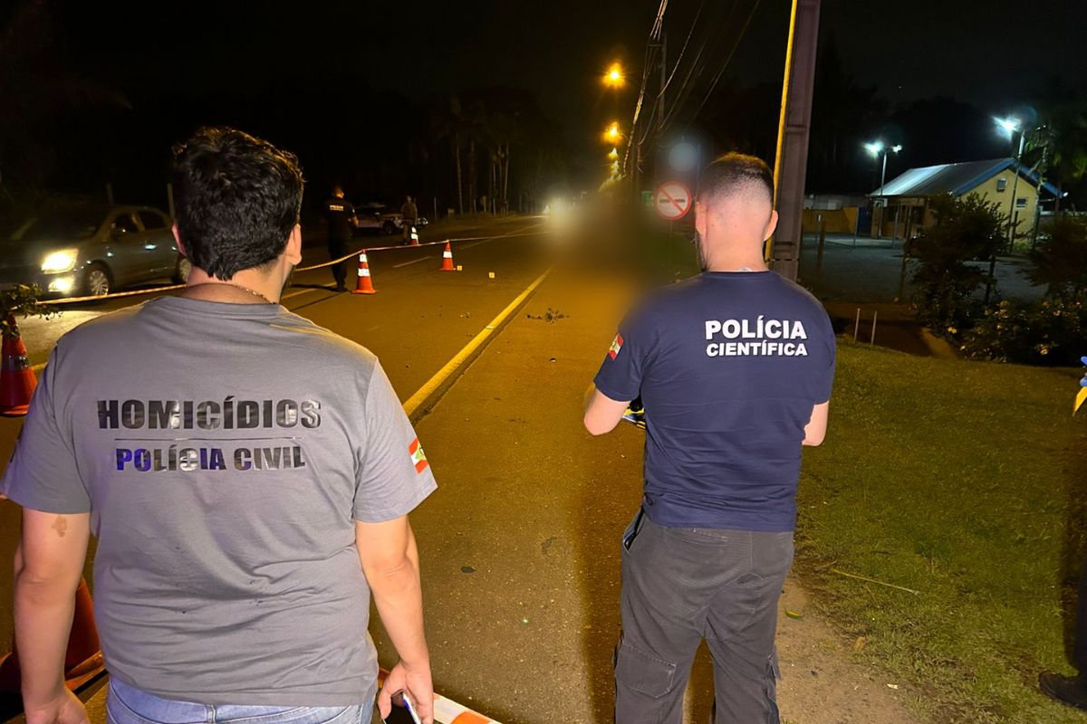 Crime ocorreu em Pirabeiraba, às margens da SC-418 - Ricardo Alves/NDTV