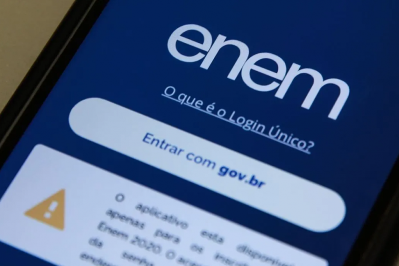 Local de prova pode ser consultado no cartão de confirmação da inscrição. Na foto, o aplicativo do Enem