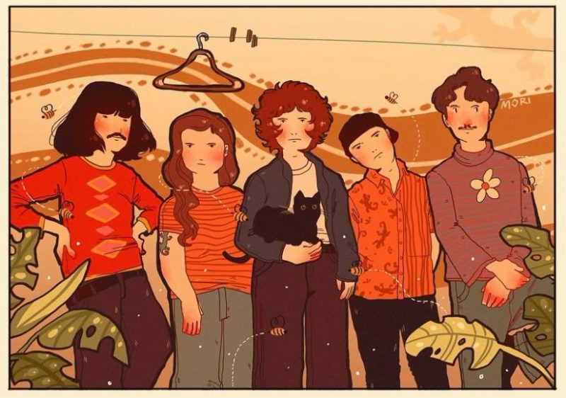 Banda Exclusive Os Cabides em ilustra&ccedil;&atilde;o do artista Mori – Foto: Arte @moricazin/Divulga&ccedil;&atilde;o