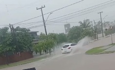 Fortes chuvas causam alagamentos na cidade – Foto: Divulga&ccedil;&atilde;o/Reprodu&ccedil;&atilde;o/ND