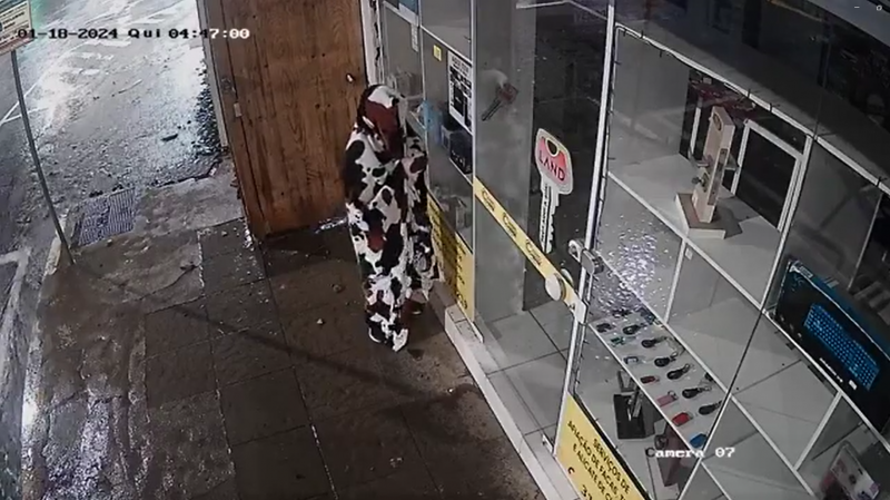 ‘Ladrão-vaca’ arromba loja e realiza furto em Lages
