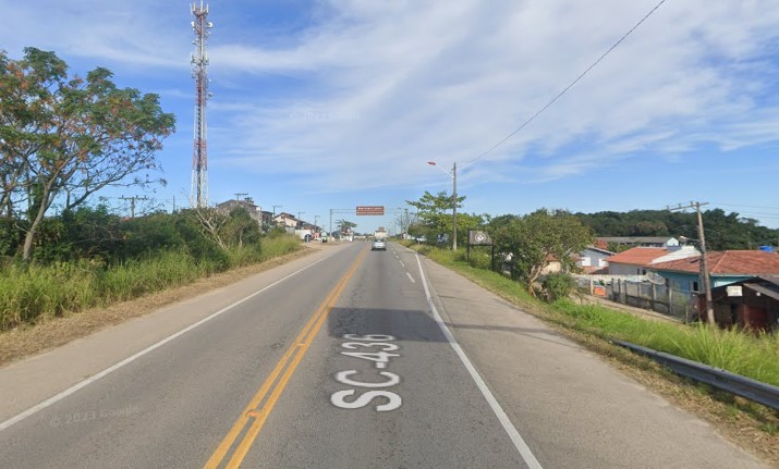 Caso foi registado no bairro Cabe&ccedil;uda, em Laguna, no Sul de SC – Foto: Reprodu&ccedil;&atilde;o/Google Street View/ND