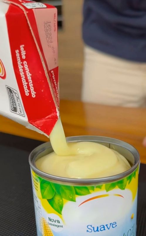 Receita mistura leita condensado com milho