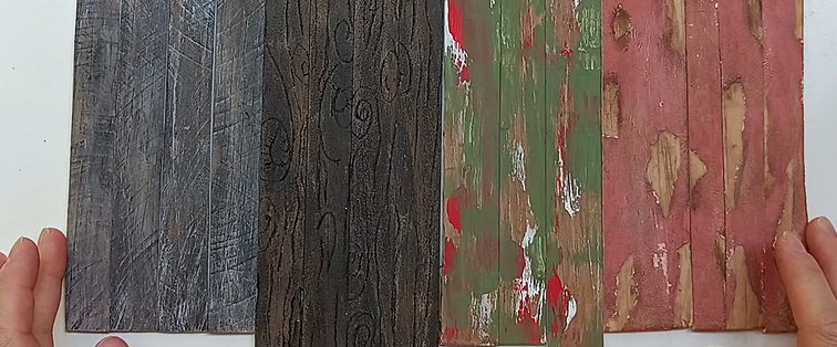 Usando técnicas simples, você pode ter um efeito amadeirado em um isopor - Foto: Dudamanualidades/Reprodução/ND