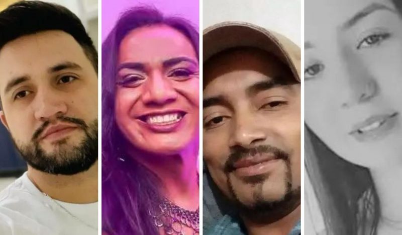 (Da esquerda para direita) Ramon, Drica, Edson e Gabriela est&atilde;o entre as mortes por afogamento em SC no per&iacute;odo – Foto: Reprodu&ccedil;&atilde;o/ND