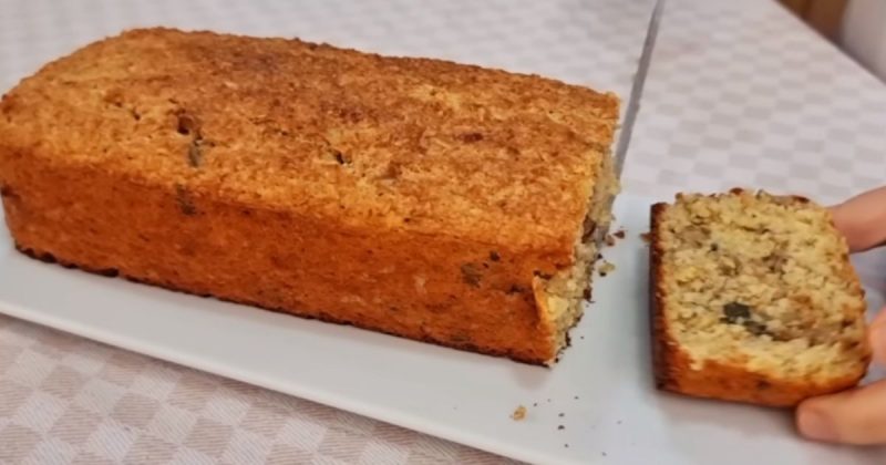 Resultado do pão feito com aveia e iogurte