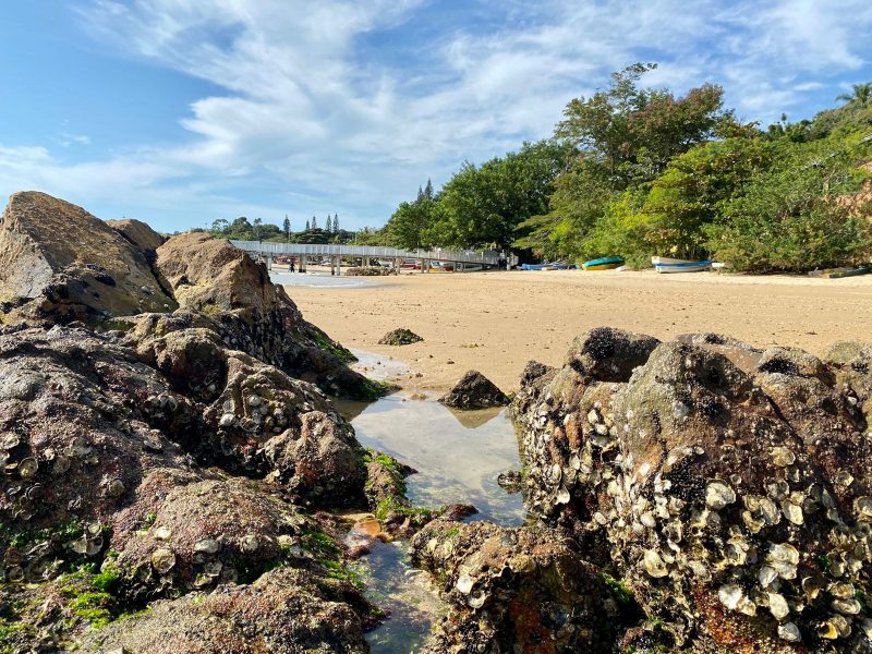 Praia da Cancela tem &aacute;guas tranquilas para banho – Foto: Prefeitura de Penha/Reprodu&ccedil;&atilde;o/ND