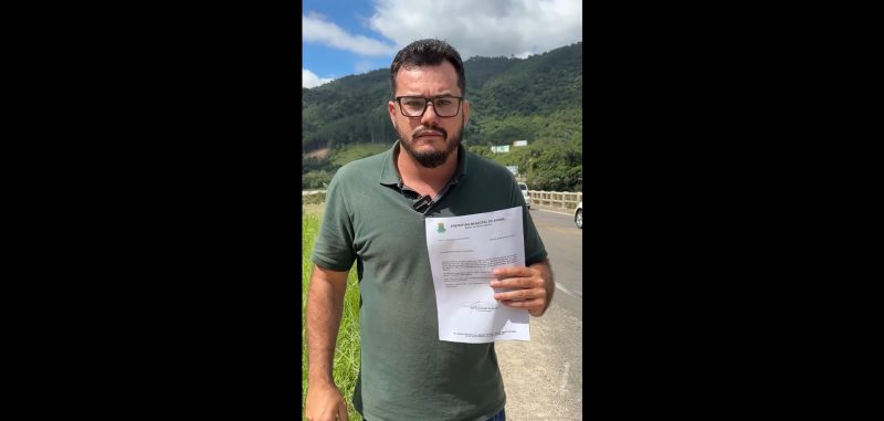 Marcelo Doutel da Silva (PL) criticou DNIT sobre condi&ccedil;&otilde;es da BR-470, no trecho que corta a cidade – Foto: Arquivo Pessoal/Reprodu&ccedil;&atilde;o/ND