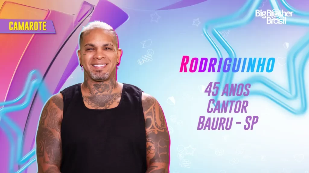 Rodriguinho, de 45 anos, já deixou sua marca registrada na televisão brasileira por ser integrante do grupo Os Travessos