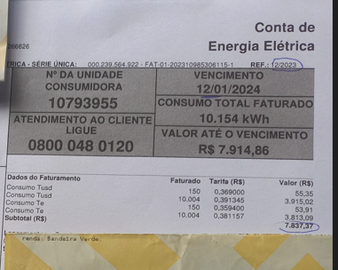 Unidade consumidora, em Florian&oacute;polis, viu sua conta pular para quase R$ 8 mil em luz. – Foto: Divulga&ccedil;&atilde;o/ND