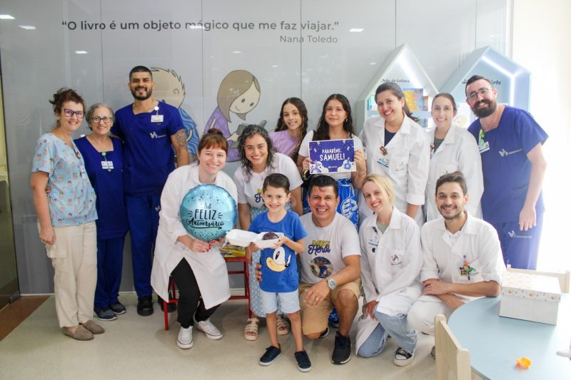 Samuel comemorou anivers&aacute;rio no Hospital que salvou sua vida – Foto: Divulga&ccedil;&atilde;o/Reprodu&ccedil;&atilde;o/ND