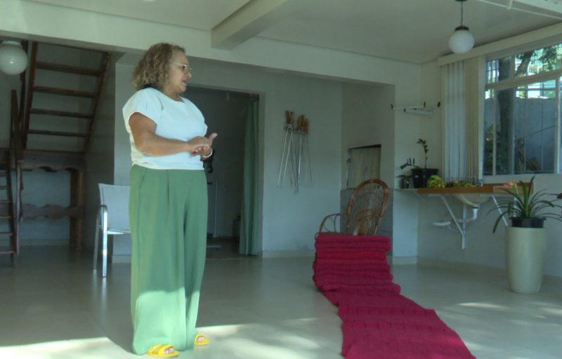 O objetivo &eacute; que o tapete passe dos 100 metros de comprimentos – Foto: Roberto Bortolanza/ND