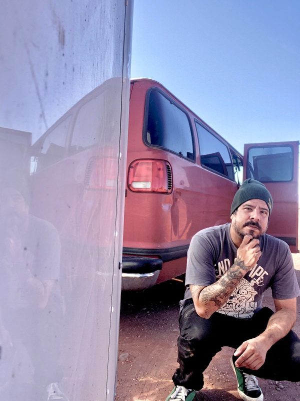 Uir&aacute; Medeiros em uma das escalas da tour com a banda Public Serpents pelos confins dos EUA – Foto: Uir&aacute; Medeiros/Divulga&ccedil;&atilde;o