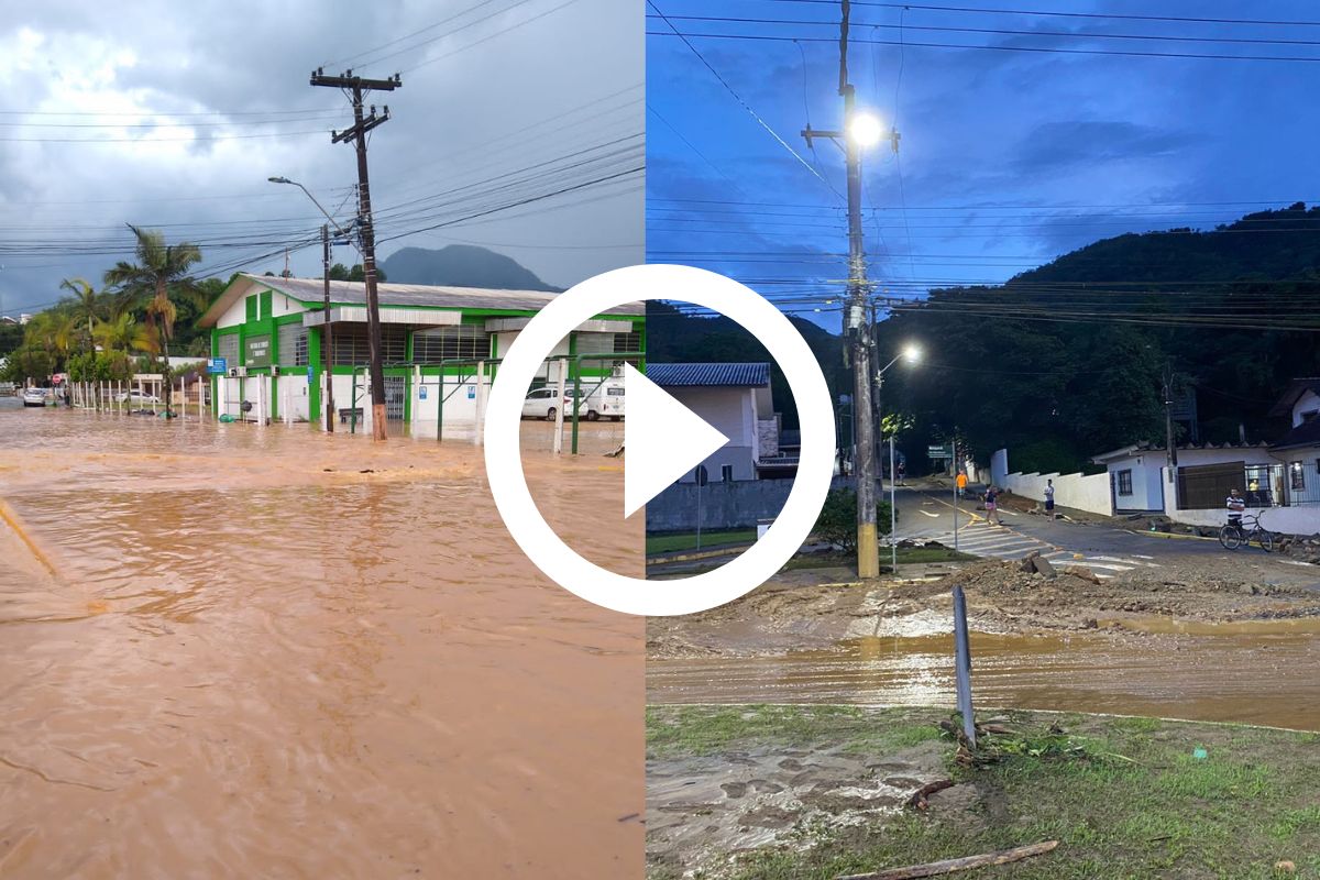 VÍDEOS: Ruas de Jaraguá do Sul ficam tomadas pelo barro após avalanche de  água e lama