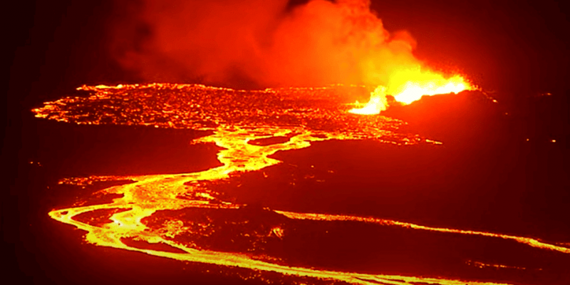 imagens são capturadas por lives do vulcão na Islândia- Foto: Internet