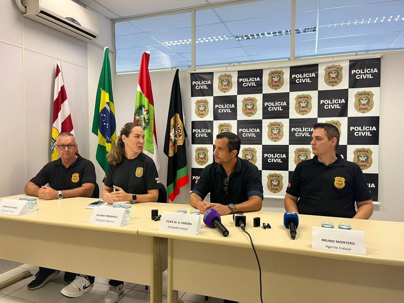 Pol&iacute;cia revela detalhes do caso de filho que matou o pai em Indaial – Foto: Isabella Dotta/NDTV