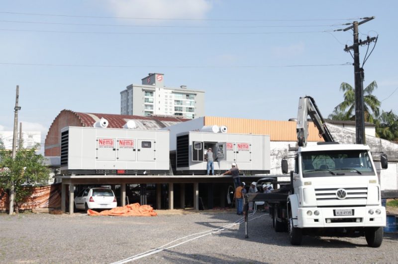 Geradores foram instalados em Diques de Blumenau – Foto: Divulga&ccedil;&atilde;o/Reprodu&ccedil;&atilde;o/ND