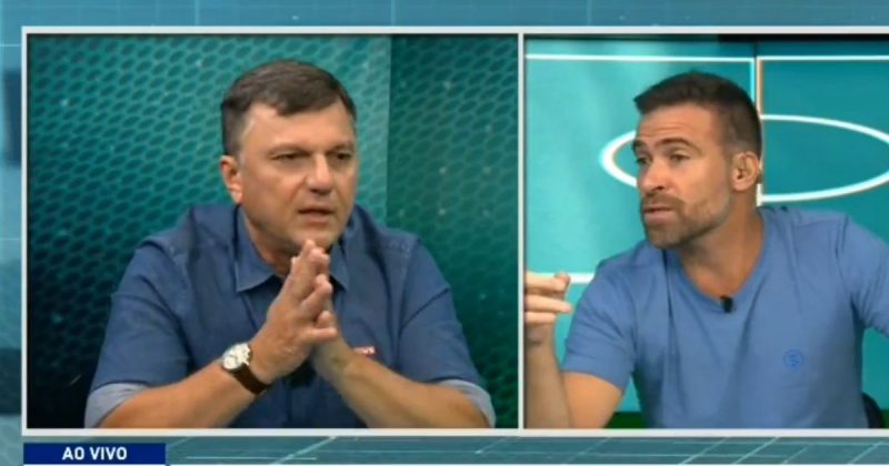 Mauro Cezar é chamado de "Maurinho" por Pilhado e se irrita ao vivo