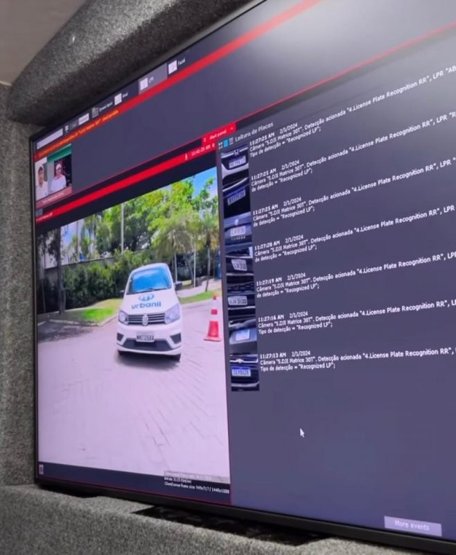 Placas de autom&oacute;veis que foram capturadas – Foto: Reprodu&ccedil;&atilde;o/Urbanii