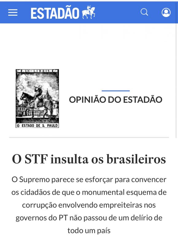 Editoriais cada vez mais contundentes – Foto: Divula&ccedil;&atilde;o