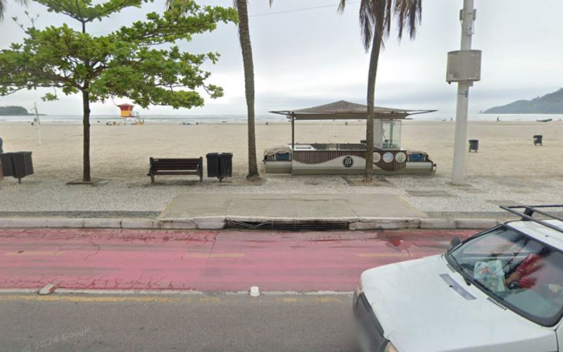 Praia Central, na altura da rua 2800, vista pelo Google Street View