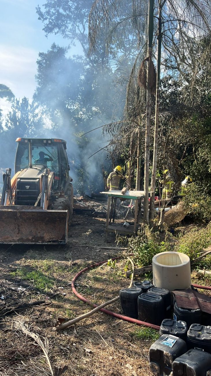 Bombeiros atuaram na ocorrência por cerca de duas horas - Bombeiros Voluntários da União/Reprodução/ND