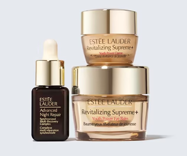 kit de cuidados com a pele para Firmar + Rejuvenescer + Iluminar da Est&eacute;e Lauder – Foto: Divulga&ccedil;&atilde;o/Est&eacute;e Lauder