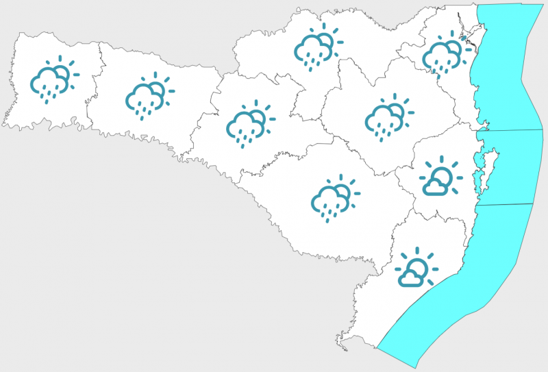 A Tempestade Tropical Akará continua sua trajetória, se afastando da costa em direção Sul e perdendo mais intensidade na quinta-feira (22). &#8211; Foto: Defesa Civil/Divulgação/ND