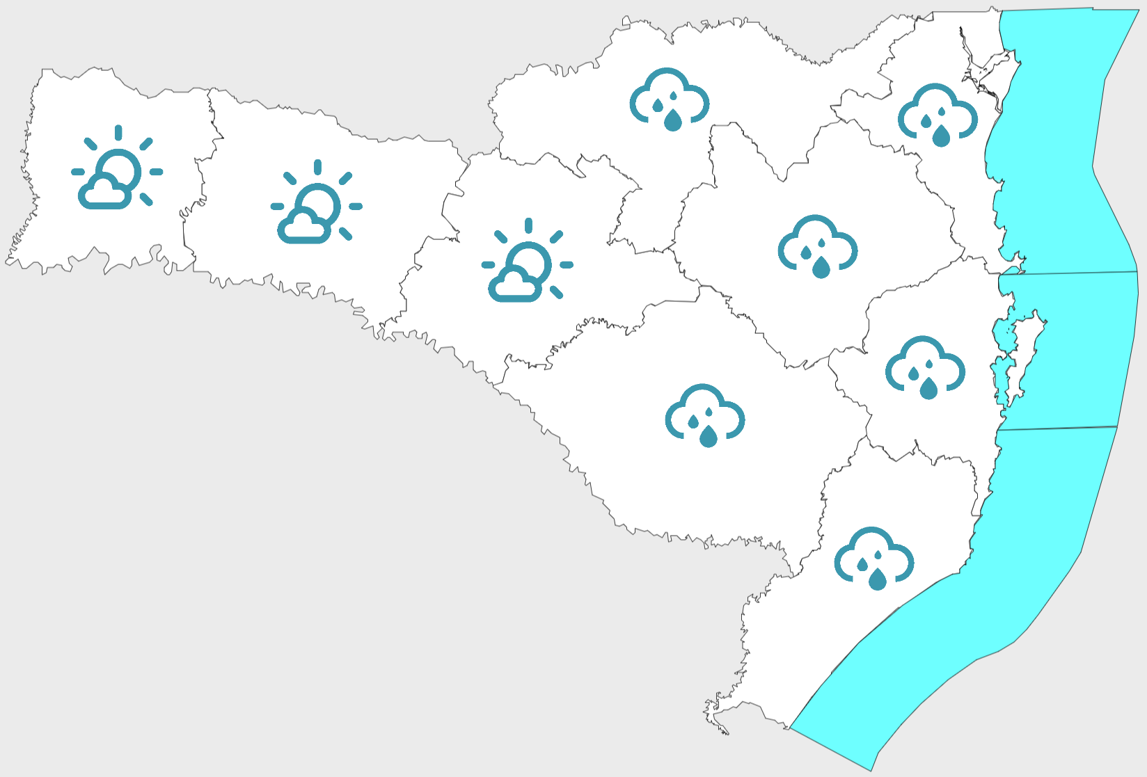 sistema de alta pressão atua e mexe com o tempo em SC