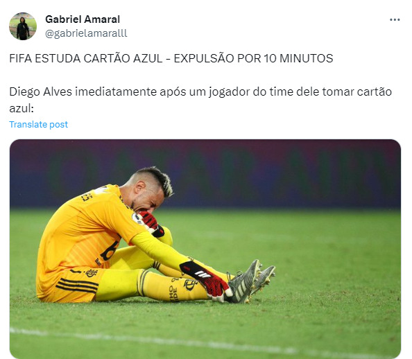 Memes sobre cart&atilde;o azul – Foto: Twitter