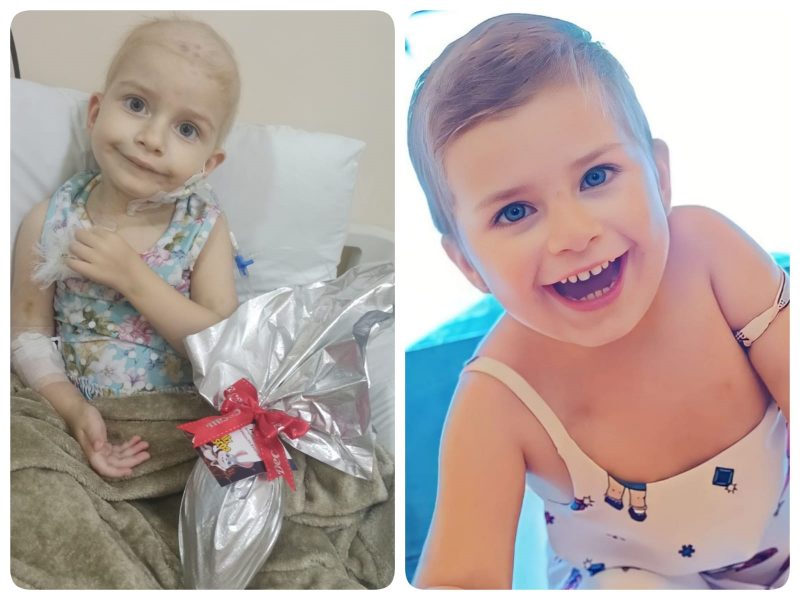A pequena Luiza Helena Pinheiro de Paula, de 3 anos, é uma das crianças atendidas pelo Hospital Santo Antônio, referência no tratamento de câncer infantil 