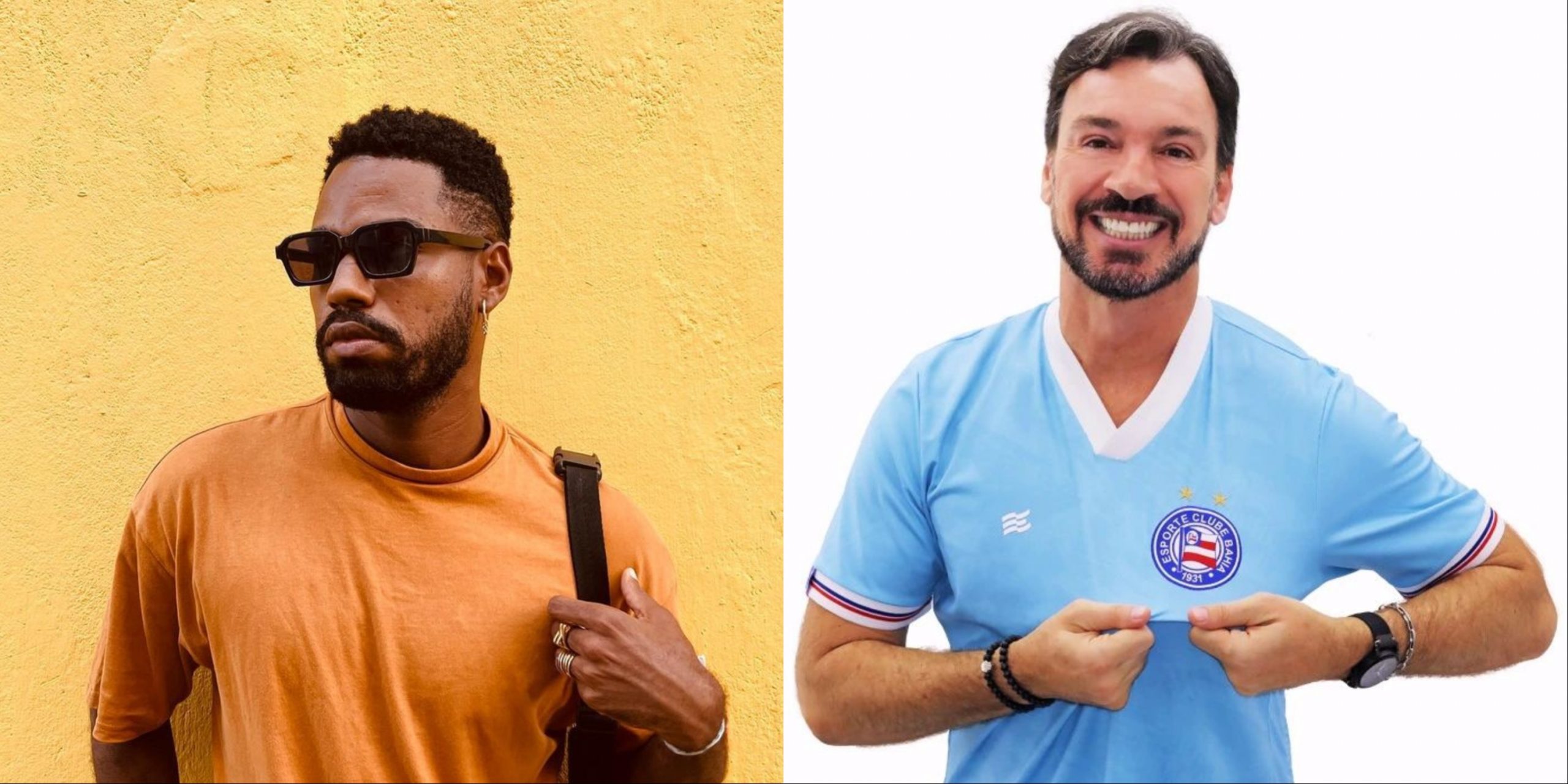 Na imagem aparece o ex-goleiro do Flamengo com seu namorado