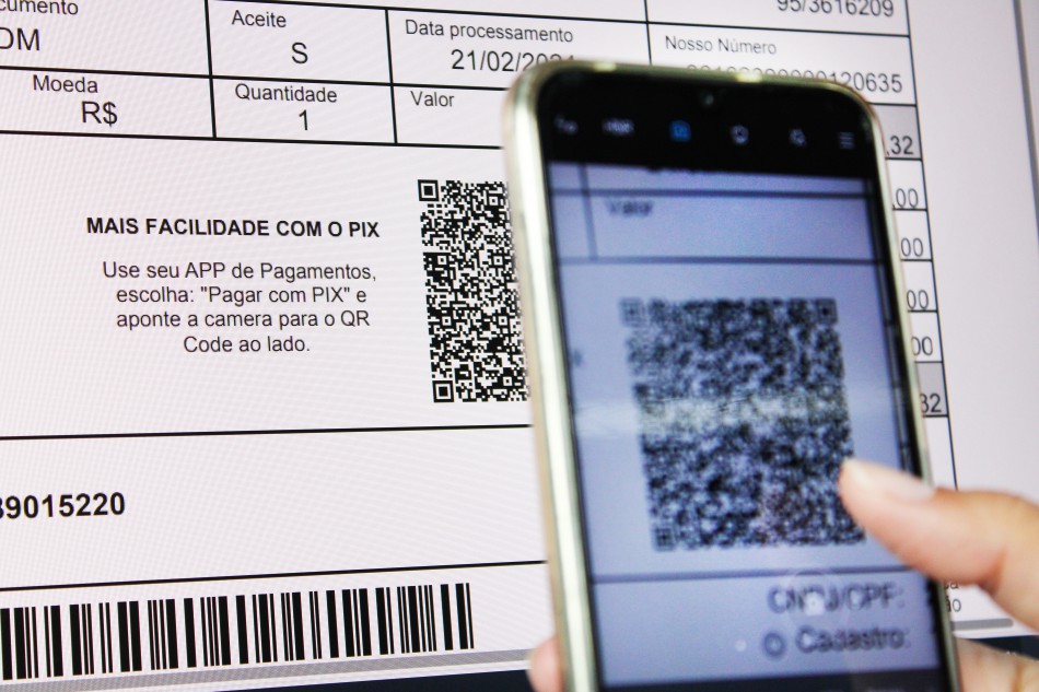 Para realizar o pagamento via PIX do IPVA 2026 é necessário que a guia tenha o código QR Code.Foto: Marcelo Martins/Prefeitura de Blumenau/Divulgação/ND Mais