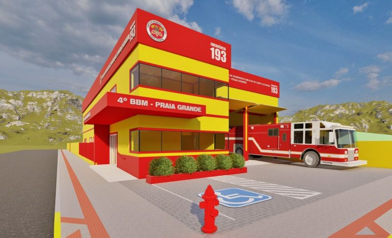 Projeto de sede do CBMSC para Praia Grande