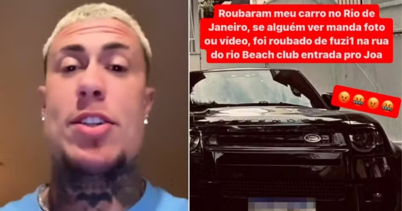 MC Daniel teve carro de luxo roubado no Rio de Janeiro