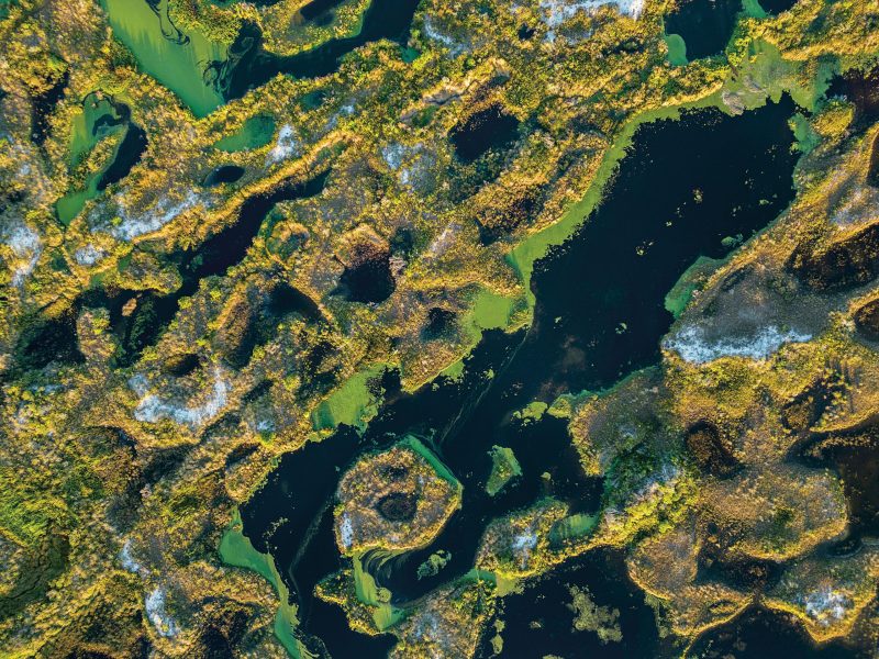 Foto a&eacute;rea de restinga sobre cord&atilde;o de dunas e lagoas intermitentes, Parque Natural Municipal das Dunas da Lagoa da Concei&ccedil;&atilde;o. Fotografia feita &agrave;s 11h50 de 18 de junho de 2023 com um drone DJI mini 3 pro, objetiva 6.7 mm f/1.7. Exposi&ccedil;&atilde;o de 1/100 segundos em f/1.7 e ISO 100. foto de Ze Paiva – Foto: Ze Paiva/Vista Imagens/ND