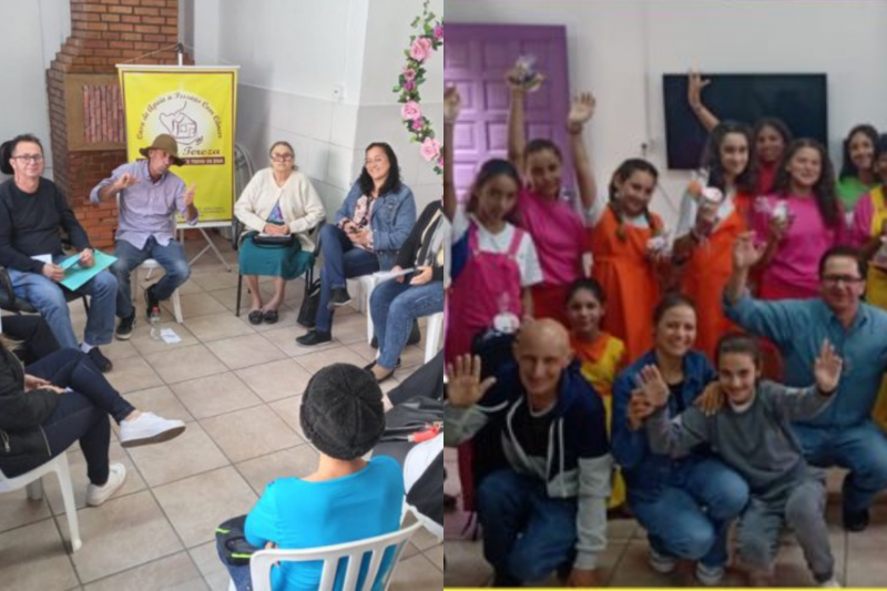 Voluntários casa Maria Tereza Criciúma.