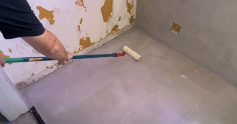 Aplicação de cimento queimado 